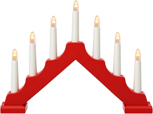 Schwibbogen holz rot led - schwibbogen,