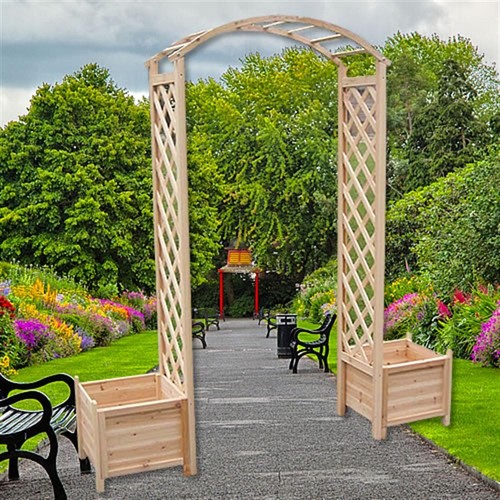 Rosenbogen holz pergola - rosenbogen,