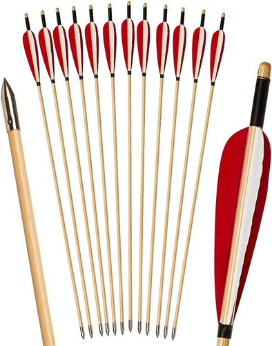 Holzpfeile 12er set - 12er, zoll