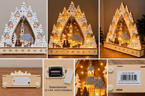 Wurm led holz lichterbogen - g.,